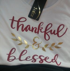 Thankful & Blessed tee shirt